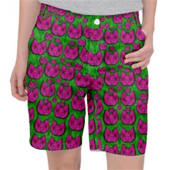 Sweet Flower Cats  In Nature Style Pocket Shorts