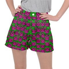 Sweet Flower Cats  In Nature Style Ripstop Shorts by pepitasart