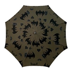 Cute Bat With Hearts Golf Umbrellas