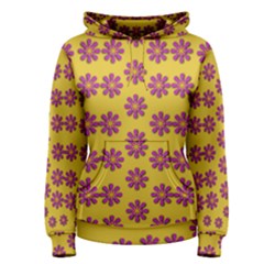 Fantasy Fauna Floral In Sweet Yellow Women s Pullover Hoodie by pepitasart