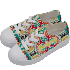 Floral Kids  Low Top Canvas Sneakers
