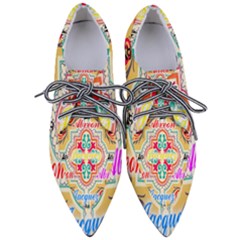 Floral Women s Pointed Oxford Shoes