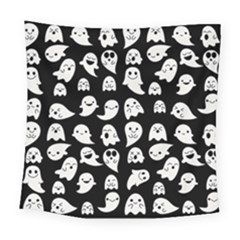 Cute Kawaii Ghost Pattern Square Tapestry (large)
