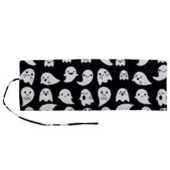 Cute Kawaii Ghost Pattern Roll Up Canvas Pencil Holder (m) by Valentinaart