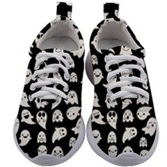 Cute Kawaii Ghost Pattern Kids Athletic Shoes by Valentinaart