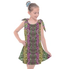 Leaves Contemplative In Pearls Free From Disturbance Kids  Tie Up Tunic Dress by pepitasart
