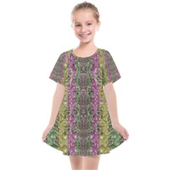 Leaves Contemplative In Pearls Free From Disturbance Kids  Smock Dress by pepitasart