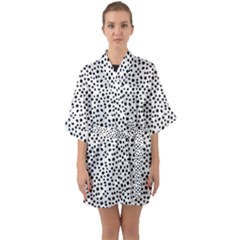 I See Spots Half Sleeve Satin Kimono  by VeataAtticus