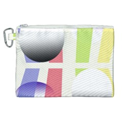 Retro Sphreres And Lines Canvas Cosmetic Bag (xl) by snowwhitegirl