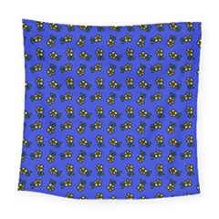 Daisy Royal Blue Square Tapestry (large)