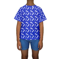 Fish Royal Blue Kids  Short Sleeve Swimwear by snowwhitegirl