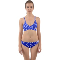 Fish Royal Blue Wrap Around Bikini Set by snowwhitegirl