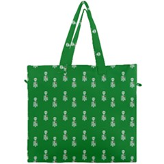 Skeleton Green Background Canvas Travel Bag by snowwhitegirl