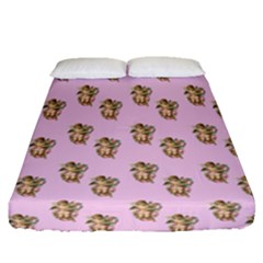 Angel Cherub Pink Fitted Sheet (queen Size) by snowwhitegirl