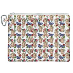 Angel Cherub Butterflies White Canvas Cosmetic Bag (xxl) by snowwhitegirl