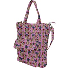 Angel Cherub Butterflies Pink Shoulder Tote Bag