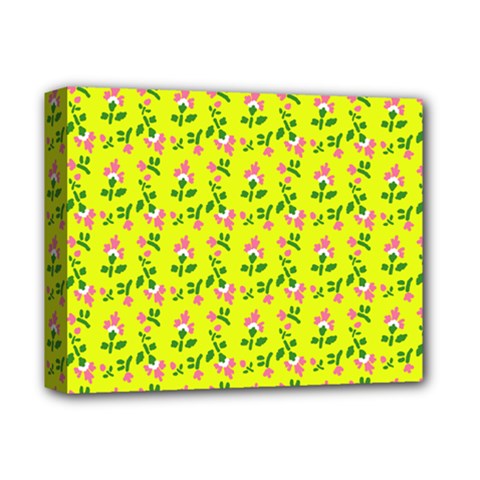 Carnation Pattern Yellow Deluxe Canvas 14  X 11  (stretched)