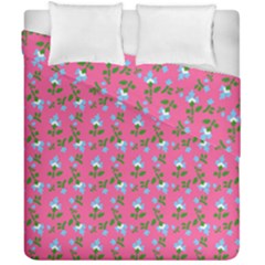 Carnation Pattern Pink Duvet Cover Double Side (california King Size) by snowwhitegirl