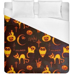 Funny Halloween Design Duvet Cover (king Size) by FantasyWorld7