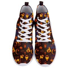 Funny Halloween Design Men s Lightweight High Top Sneakers by FantasyWorld7