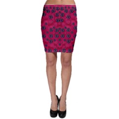 The Dark Moon Fell In Love With The Blood Moon Decorative Bodycon Skirt by pepitasart