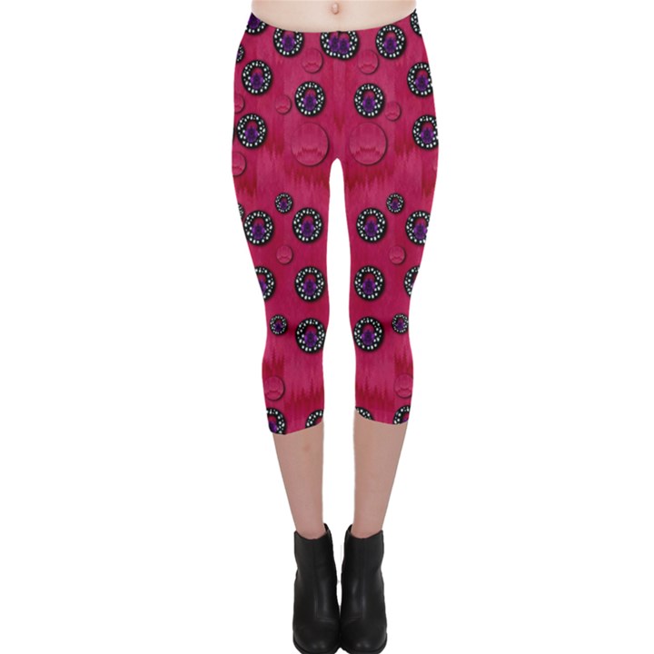 The Dark Moon Fell In Love With The Blood Moon Decorative Capri Leggings 