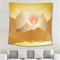 Twilight Mountain Landscape Sky Square Tapestry (Large) View2