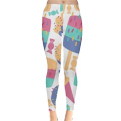 Icecream Pattern Pastel Sumer Leggings  by Vaneshart