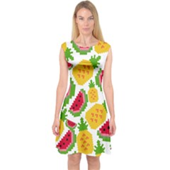 Watermelon Pattern Se Fruit Summer Capsleeve Midi Dress