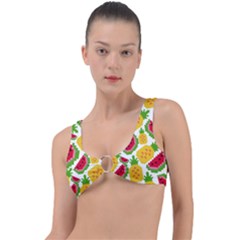 Watermelon Pattern Se Fruit Summer Ring Detail Bikini Top by Vaneshart