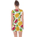 Watermelon Pattern Se Fruit Summer Lace Up Front Bodycon Dress View2