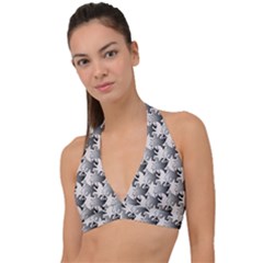 Seamless Tessellation Background Halter Plunge Bikini Top by Vaneshart