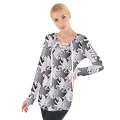 Seamless Tessellation Background Tie Up Tee