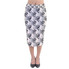 Seamless Tessellation Background Velvet Midi Pencil Skirt by Vaneshart