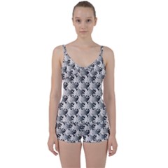 Seamless Tessellation Background Tie Front Two Piece Tankini by Vaneshart