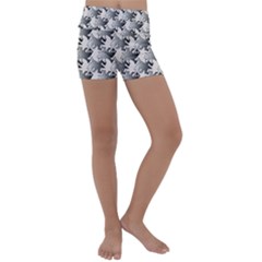 Seamless Tessellation Background Kids  Lightweight Velour Yoga Shorts by Vaneshart