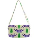 Thistles Purple Flora Flowering Removable Strap Clutch Bag View2