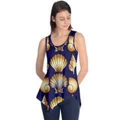 Snails See Shells Golden Sleeveless Tunic by Vaneshart