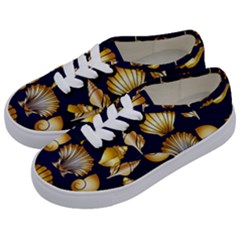 Snails See Shells Golden Kids  Classic Low Top Sneakers by Vaneshart