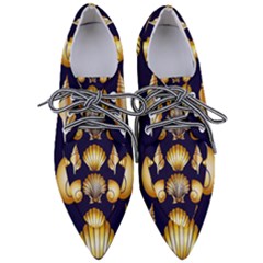 Snails See Shells Golden Women s Pointed Oxford Shoes by Vaneshart