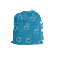 Bubble Group Pattern Abstract Drawstring Pouch (large)