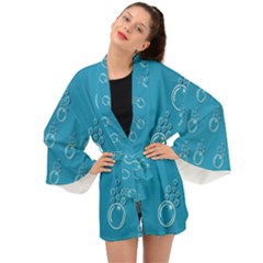 Bubble Group Pattern Abstract Long Sleeve Kimono