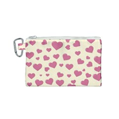 Flat Love Symbol Pattern Canvas Cosmetic Bag (small) by Vaneshart