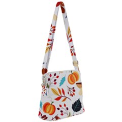 Pattern Pumpkins Autumn Zipper Messenger Bag by Vaneshart