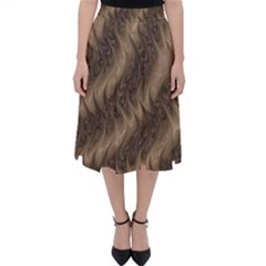 Texture Butterfly Skin Waves Classic Midi Skirt by Vaneshart