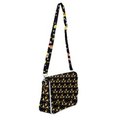 Abstract Pattern Shoulder Bag with Back Zipper