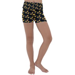 Abstract Pattern Kids  Lightweight Velour Yoga Shorts