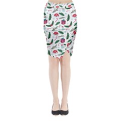 Christmas Background Midi Wrap Pencil Skirt