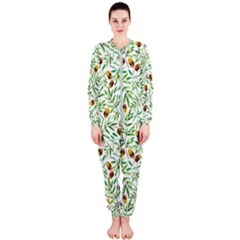 Pine Cone Pattern Autumn Onepiece Jumpsuit (ladies)  by Vaneshart