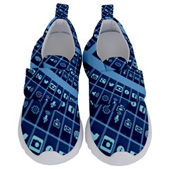 Apps Social Media Networks Internet Kids  Velcro No Lace Shoes by Vaneshart